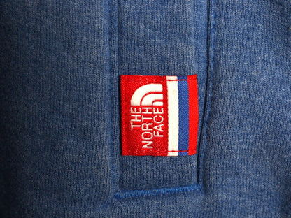 2014年 オリンピック ノースフェイス プリント スウェット フード パーカー レディース L The North face プルオーバー 裏起毛 USA 限定 青