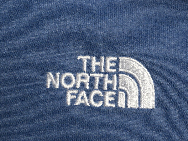 2014年 オリンピック ノースフェイス プリント スウェット フード パーカー レディース L The North face プルオーバー 裏起毛 USA 限定 青