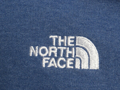 2014年 オリンピック ノースフェイス プリント スウェット フード パーカー レディース L The North face プルオーバー 裏起毛 USA 限定 青