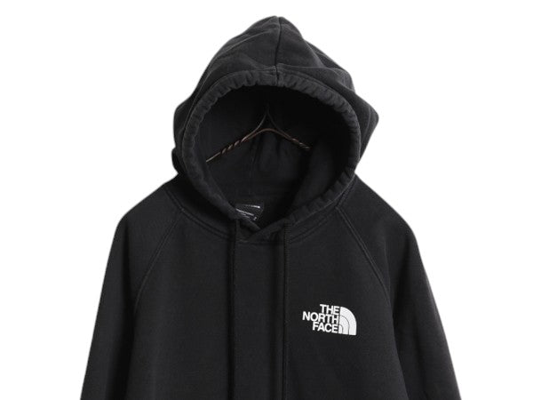 ノースフェイス 両面 プリント スウェット フード パーカー レディース М The North Face プルオーバー トレーナー グラフィック ブラック