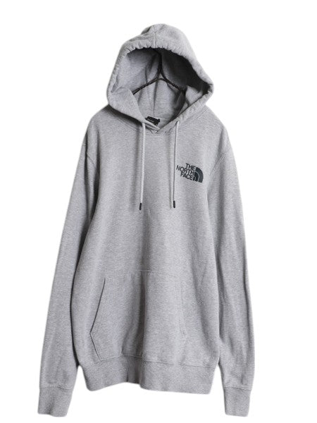 US企画 ノースフェイス 両面 プリント スウェット フード パーカー メンズ М The North Face プルオーバー トレーナー アウトドア 裏起毛