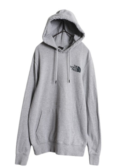 US企画 ノースフェイス 両面 プリント スウェット フード パーカー メンズ М The North Face プルオーバー トレーナー アウトドア 裏起毛