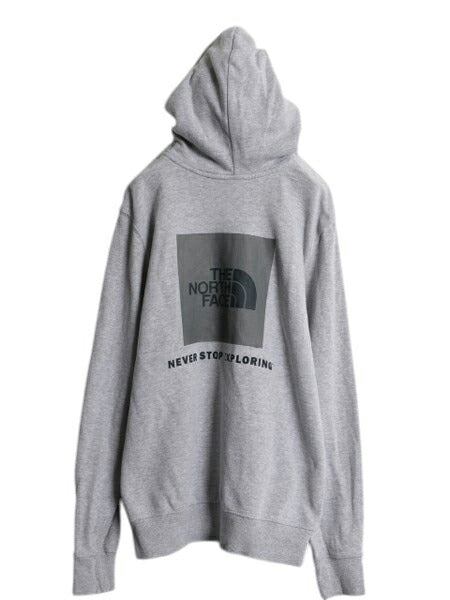 US企画 ノースフェイス 両面 プリント スウェット フード パーカー メンズ М The North Face プルオーバー トレーナー アウトドア 裏起毛