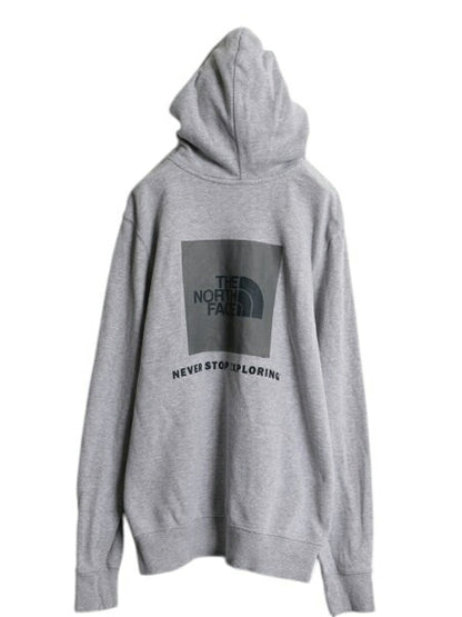 US企画 ノースフェイス 両面 プリント スウェット フード パーカー メンズ М The North Face プルオーバー トレーナー アウトドア 裏起毛