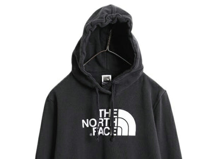 ノースフェイス プリント スウェット フード パーカー レディース L The North Face アウトドア トレーナー プルオーバー 裏起毛 ブラック