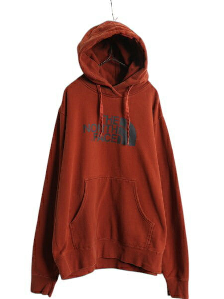 US企画 ノースフェイス プリント スウェット フード パーカー メンズ L / 古着 The North Face プルオーバー トレーナー アウトドア 裏起毛
