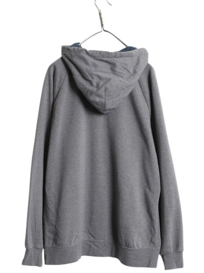 ノースフェイス プリント スウェット フード パーカー レディース XXL 古着 The North Face トレーナー プルオーバー アウトドア ツートン