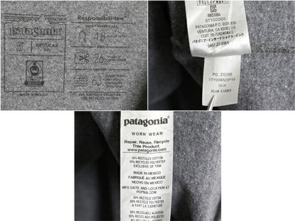 パタゴニア 両面 プリント 長袖 Tシャツ レディース S / 古着 19年製 Patagonia アウトドア ロンT ロングスリーブ ロゴT バックプリント 灰