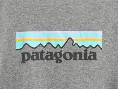 パタゴニア 両面 プリント 長袖 Tシャツ レディース S / 古着 19年製 Patagonia アウトドア ロンT ロングスリーブ ロゴT バックプリント 灰
