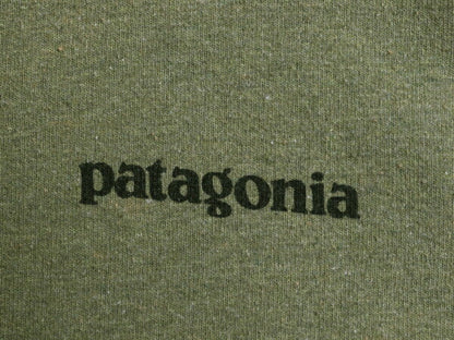 パタゴニア 両面 プリント 長袖 Tシャツ メンズ S / 古着 18年製 Patagonia アウトドア ロンT ロングスリーブ ロゴT P6 バックプリント 緑