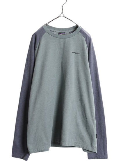 パタゴニア 両面 プリント ライトウェイト スウェット メンズ XL / 18製 Patagonia 長袖 Tシャツ ロンT P-6 バックプリント ツートン 薄手