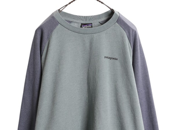 パタゴニア 両面 プリント ライトウェイト スウェット メンズ XL / 18製 Patagonia 長袖 Tシャツ ロンT P-6 バックプリント ツートン 薄手