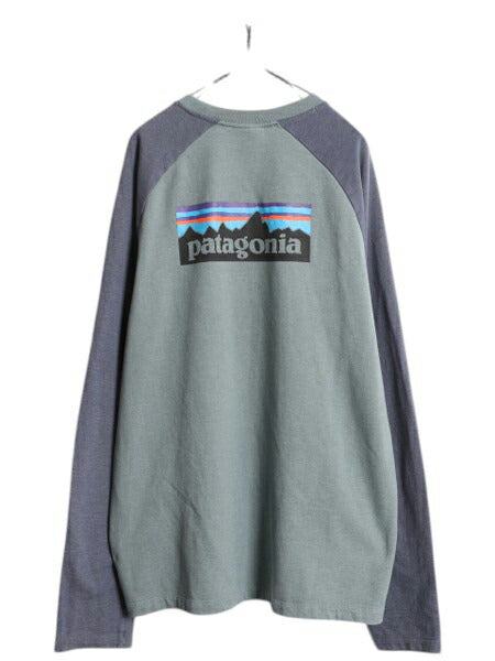 パタゴニア 両面 プリント ライトウェイト スウェット メンズ XL / 18製 Patagonia 長袖 Tシャツ ロンT P-6 バックプリント ツートン 薄手
