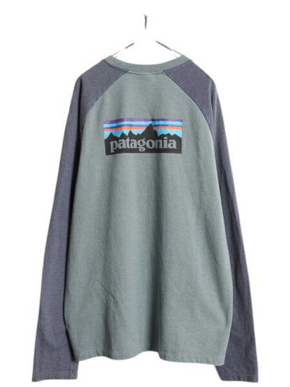 パタゴニア 両面 プリント ライトウェイト スウェット メンズ XL / 18製 Patagonia 長袖 Tシャツ ロンT P-6 バックプリント ツートン 薄手