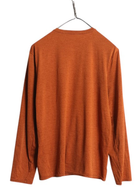 パタゴニア キャプリーン プリント 長袖 Tシャツ メンズ S / 18年製 Patagonia ロンT ワンポイント アンダーシャツ ストレッチ カットソー