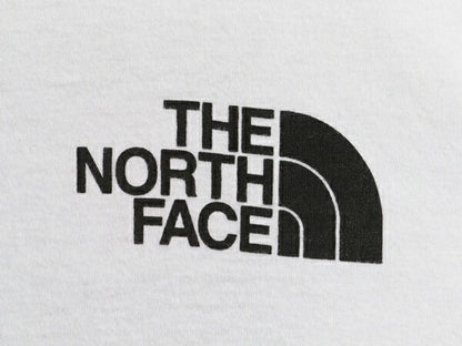 ノースフェイス 両面 プリント 長袖 Tシャツ メンズ レディース L 古着 The North Face アウトドア ロンT ボックスロゴ バックプリント 白