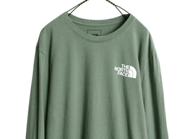 ノースフェイス 両面 プリント 長袖 Tシャツ メンズ L / The North Face アウトドア ロンT ロゴT ボックスロゴ バックプリント カットソー