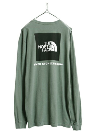 ノースフェイス 両面 プリント 長袖 Tシャツ メンズ L / The North Face アウトドア ロンT ロゴT ボックスロゴ バックプリント カットソー