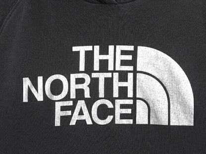 ノースフェイス プリント スウェット フード パーカー レディース M / 古着 The North Face アウトドア トレーナー 裏起毛 プルオーバー 黒