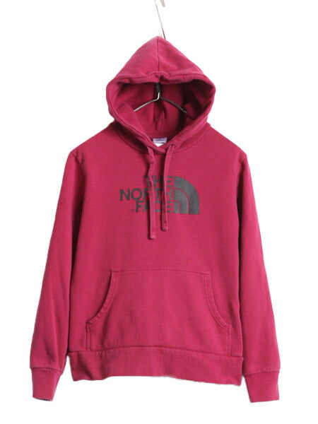 ノースフェイス プリント スウェット フード パーカー レディース M 古着 The North Face アウトドア トレーナー 裏起毛 プルオーバー 厚手