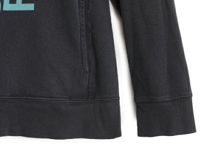 US企画 ノースフェイス プリント スウェット フード パーカー レディース XL 古着 The North Face アウトドア トレーナー 裏起毛 ブラック