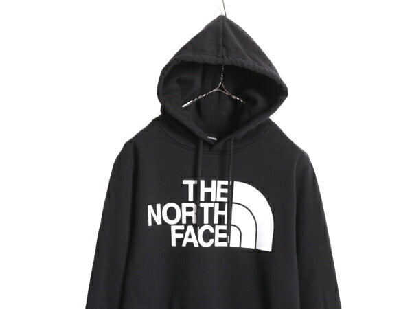 ノースフェイス プリント スウェット フード パーカー メンズ М / The North Face プルオーバー 裏起毛 トレーナー アウトドア ブラック