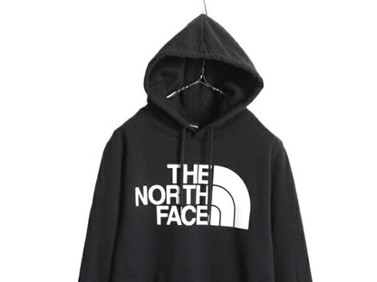 ノースフェイス プリント スウェット フード パーカー メンズ М / The North Face プルオーバー 裏起毛 トレーナー アウトドア ブラック