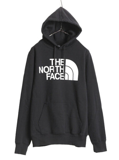 ノースフェイス プリント スウェット フード パーカー メンズ М / The North Face プルオーバー 裏起毛 トレーナー アウトドア ブラック