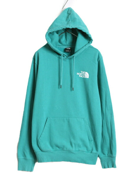 US企画 ノースフェイス 両面 プリント スウェット フード パーカー メンズ М The North Face 裏起毛 トレーナー アウトドア プルオーバー