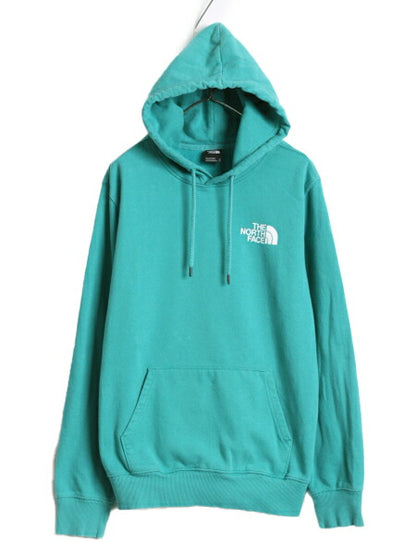 US企画 ノースフェイス 両面 プリント スウェット フード パーカー メンズ М The North Face 裏起毛 トレーナー アウトドア プルオーバー