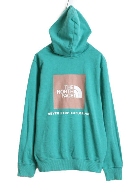 US企画 ノースフェイス 両面 プリント スウェット フード パーカー メンズ М The North Face 裏起毛 トレーナー アウトドア プルオーバー