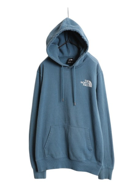 US企画 ノースフェイス 両面 プリント スウェット フード パーカー メンズ М The North Face プルオーバー トレーナー アウトドア 裏起毛