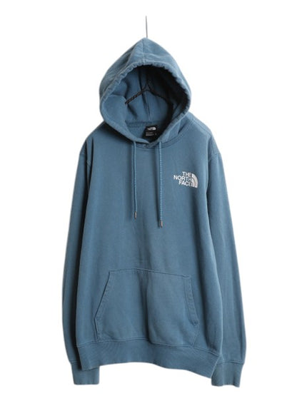 US企画 ノースフェイス 両面 プリント スウェット フード パーカー メンズ М The North Face プルオーバー トレーナー アウトドア 裏起毛