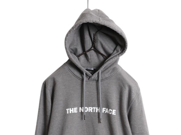 ノースフェイス プリント スウェット フード パーカー レディース S / 古着 The North Face プルオーバー 裏起毛 トレーナー スエット 灰