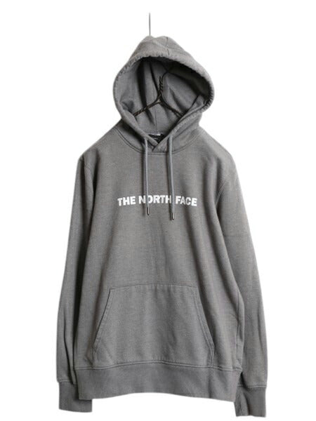 ノースフェイス プリント スウェット フード パーカー レディース S / 古着 The North Face プルオーバー 裏起毛 トレーナー スエット 灰