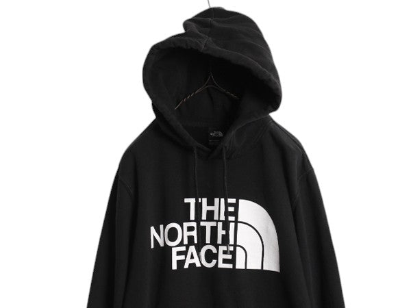 ノースフェイス プリント スウェット フード パーカー メンズ М 黒 The North Face アウトドア トレーナー プルオーバー 裏起毛 ブラック