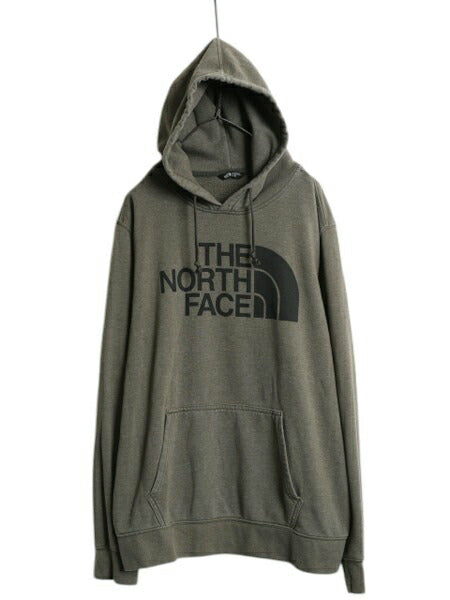 ノースフェイス プリント スウェット フード パーカー メンズ XL / 古着 The North Face プルオーバー 裏起毛 トレーナー アウトドア 薄手