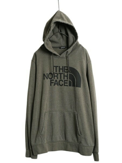 ノースフェイス プリント スウェット フード パーカー メンズ XL / 古着 The North Face プルオーバー 裏起毛 トレーナー アウトドア 薄手