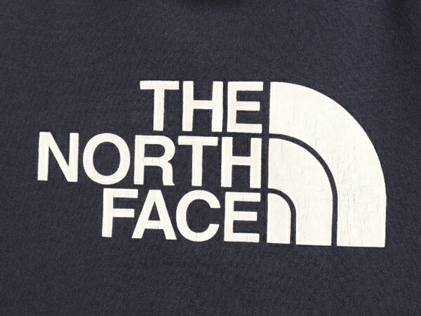 ノースフェイス プリント スウェット フード パーカー メンズ S 古着 The North Face プルオーバー 裏起毛 トレーナー アウトドア 薄手 紺