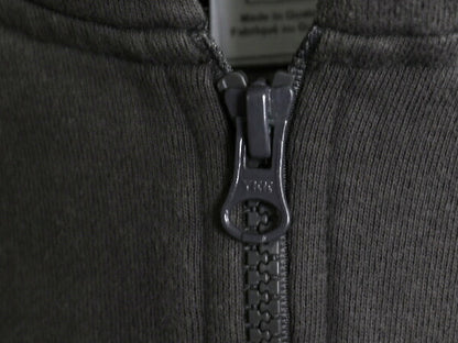 ノースフェイス フルジップ スウェット フード パーカー メンズ L 古着 The North Face アウトドア トレーナー 裏起毛 ワンポイント グレー