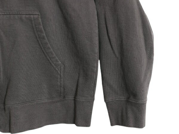 ノースフェイス フルジップ スウェット フード パーカー メンズ L 古着 The North Face アウトドア トレーナー 裏起毛 ワンポイント グレー