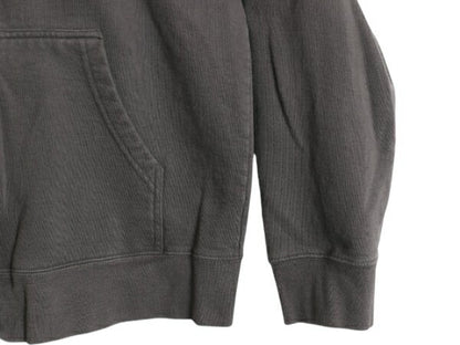 ノースフェイス フルジップ スウェット フード パーカー メンズ L 古着 The North Face アウトドア トレーナー 裏起毛 ワンポイント グレー