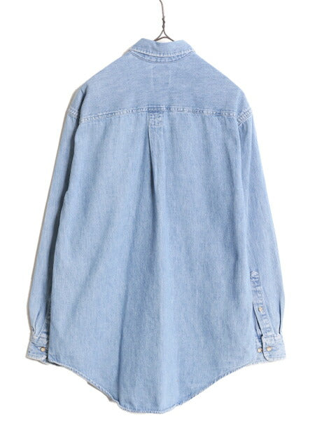 90s OLD GAP ボタンダウン 長袖 デニム シャツ メンズ S / 古着 90年代