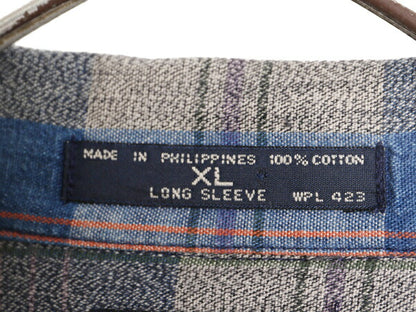 90s ドッカーズ リーバイス チェック 長袖 シャツ メンズ XL 古着 90年代 オールド LEVIS DOCKERS ポケット付き マルチカラー大きいサイズ