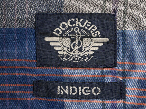 90s ドッカーズ リーバイス チェック 長袖 シャツ メンズ XL 古着 90年代 オールド LEVIS DOCKERS ポケット付き マルチカラー大きいサイズ