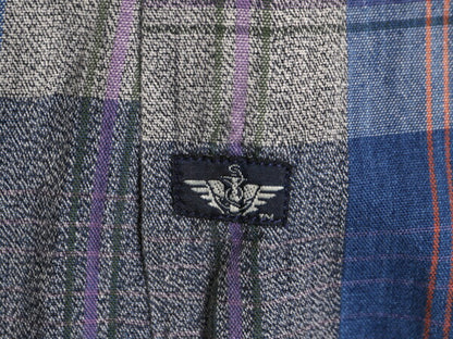 90s ドッカーズ リーバイス チェック 長袖 シャツ メンズ XL 古着 90年代 オールド LEVIS DOCKERS ポケット付き マルチカラー大きいサイズ