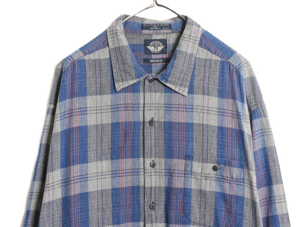 90s ドッカーズ リーバイス チェック 長袖 シャツ メンズ XL 古着 90年代 オールド LEVIS DOCKERS ポケット付き マルチカラー大きいサイズ
