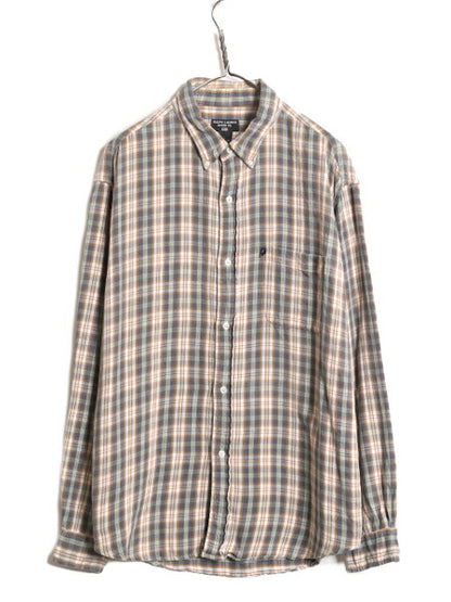 ラルフローレン チェック ボタンダウン フランネル シャツ レディース L 古着 ポロ POLO JEANS Co 長袖シャツ BD ネルシャツ マルチカラー
