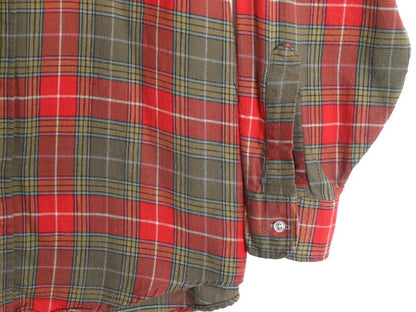 80s USA製 エルエルビーン チェック ボタンダウン フランネル シャツ メンズ M 古着 80年代 ヴィンテージ LLBean 長袖シャツ ネルシャツ BD