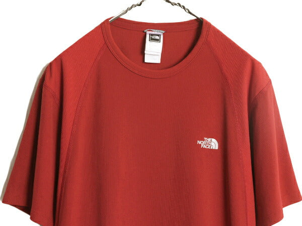 ノースフェイス ストレッチ 半袖 Tシャツ メンズ XL 古着 The North Face vaperwick アウトドア ベースレイヤー 大きいサイズ ワンポイント